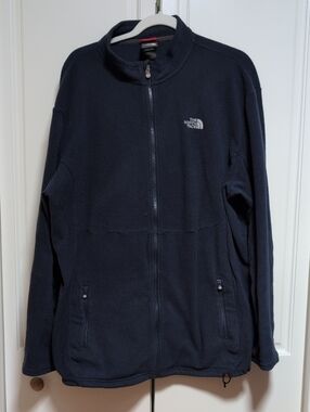 The North Face Mens Navy Full-Zip Teddy Fleece Jacket